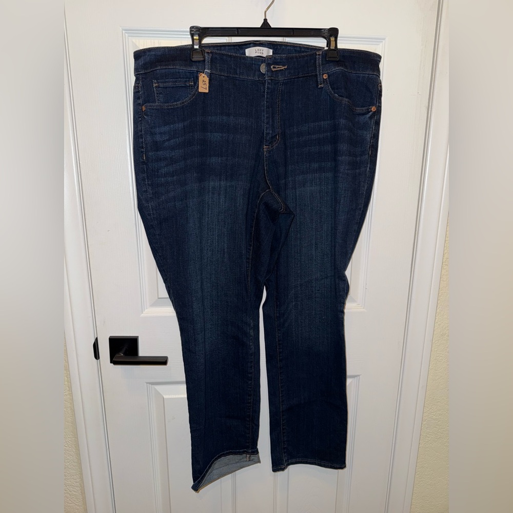 LOFT Deep Blue Denim Pants NWT